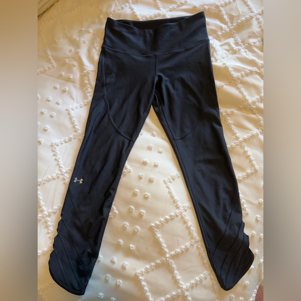 Under Armour Women's High Waisted Black HeatGear Compression Leggings, Size M
